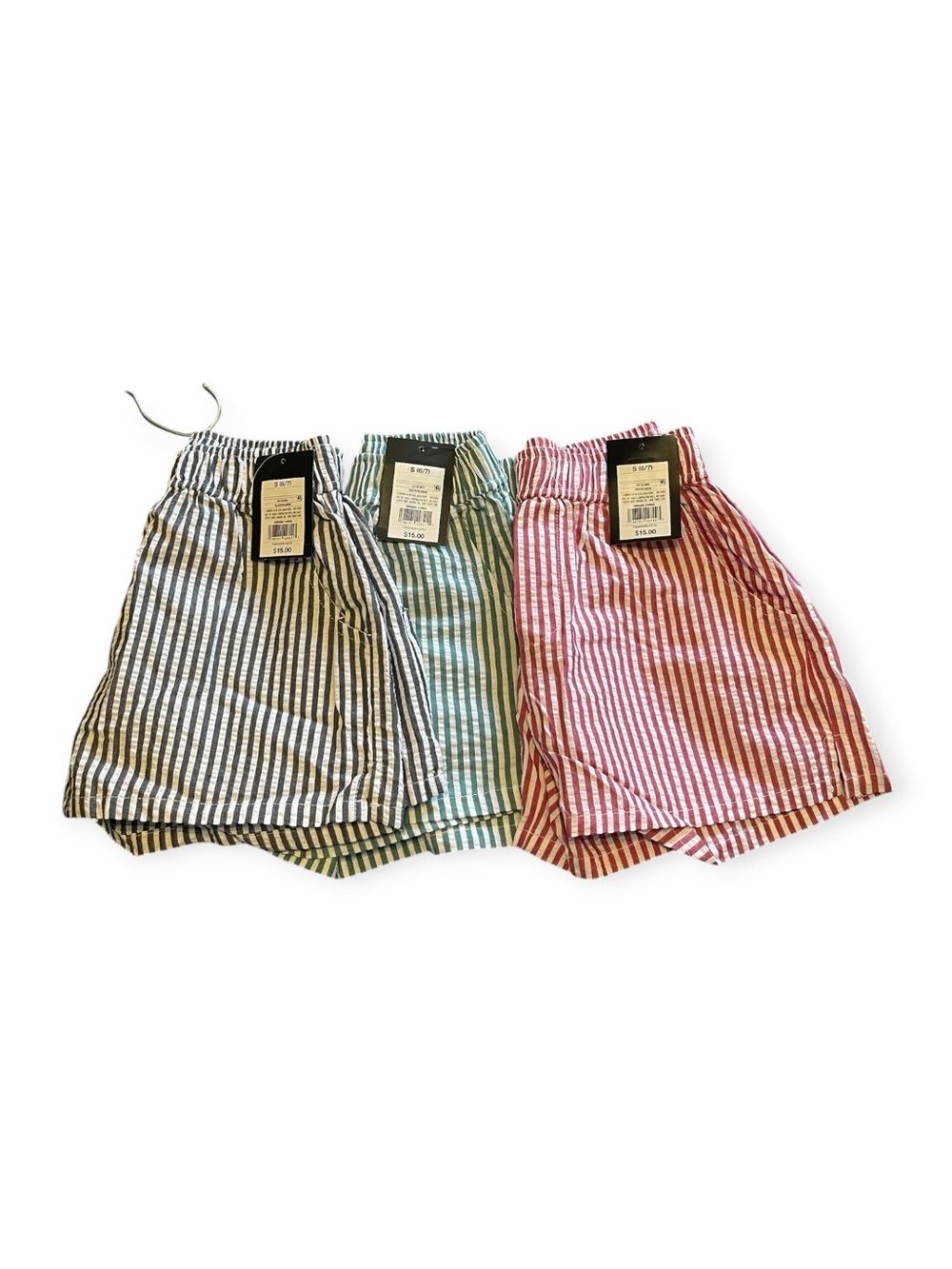 Art Class Bundle 3 Pairs Girls Vertical Stripped Shorts with Pockets Size 6/7